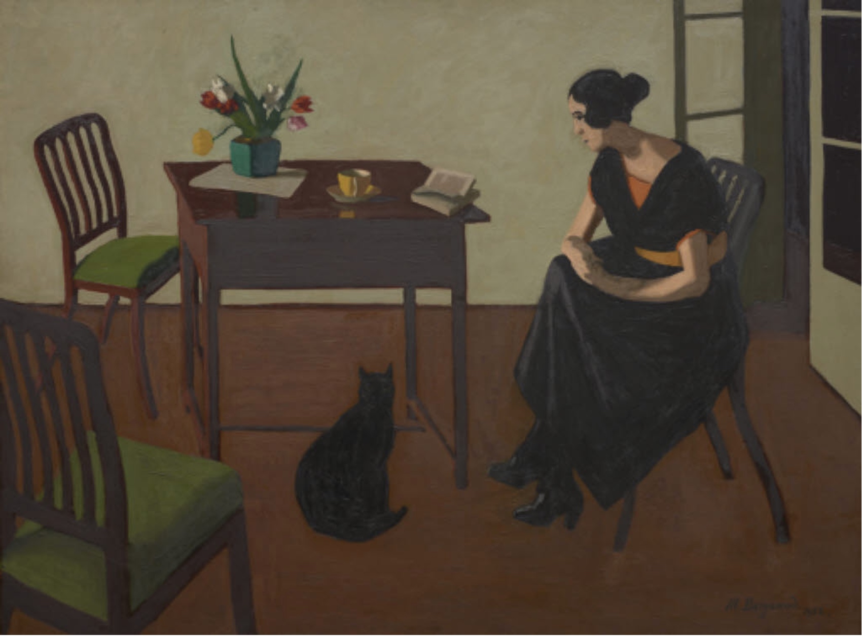 La dame au chat noir