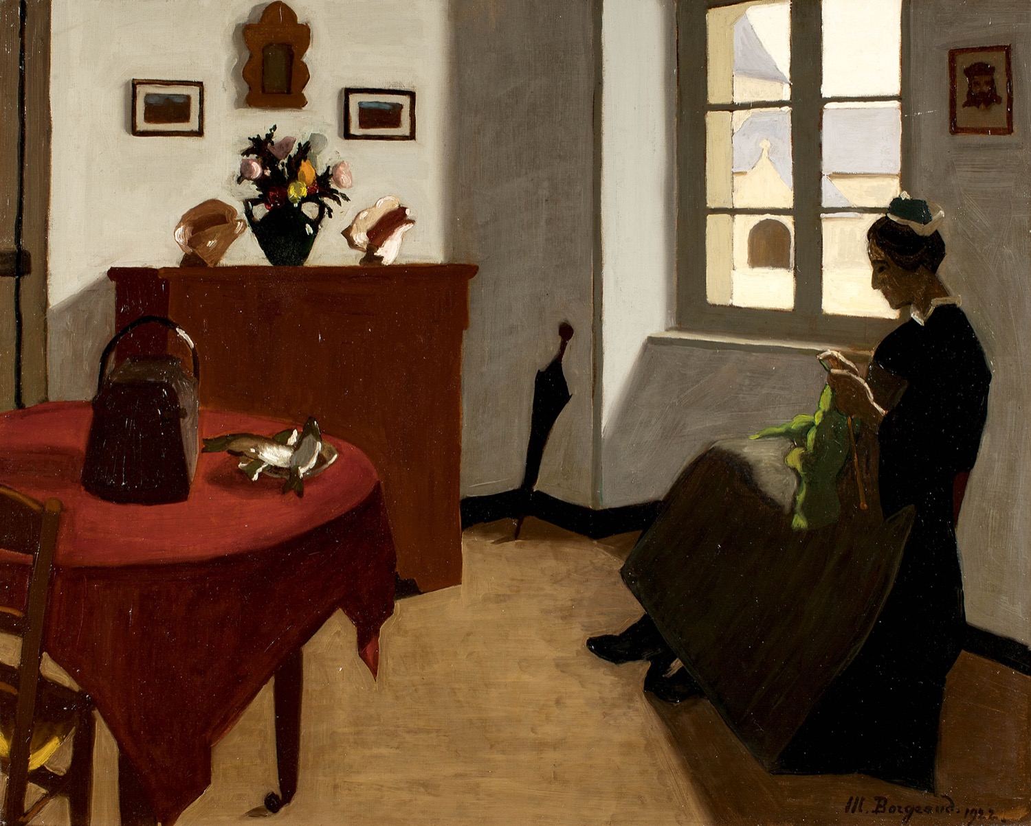 La table rouge et les poissons